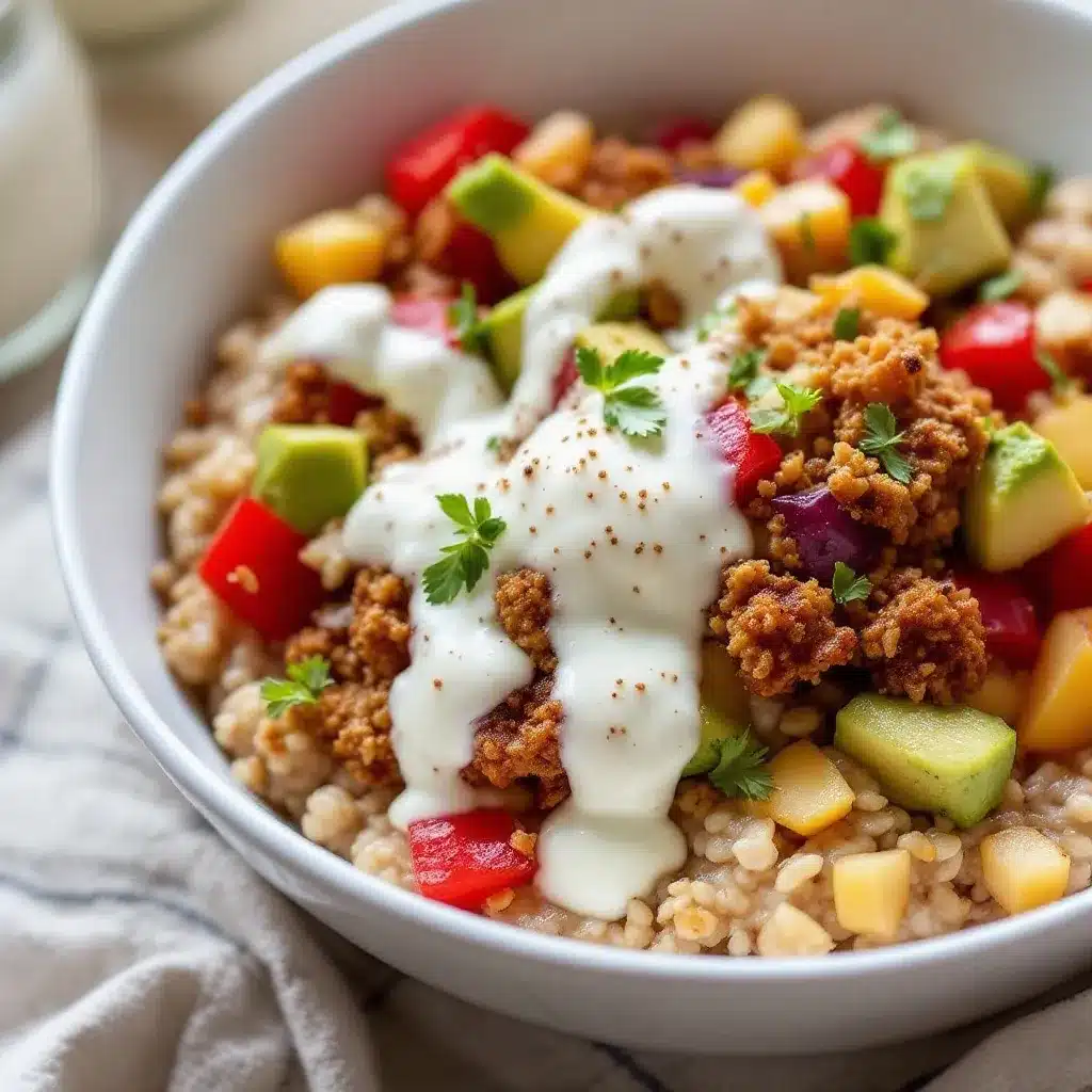 creamy cinnamon apple crisp overnight oats preparation steps