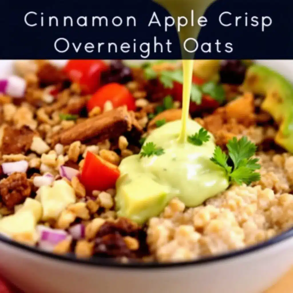creamy cinnamon apple crisp overnight oats - featured image