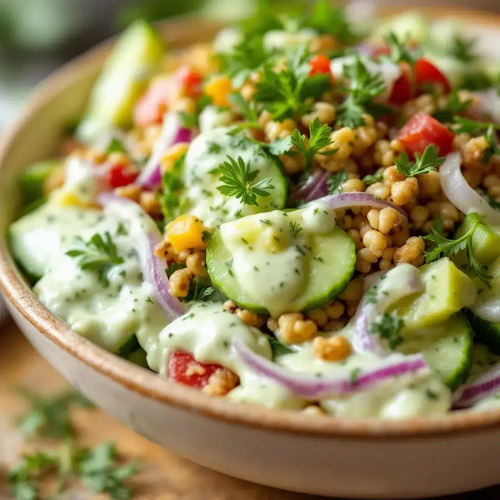 creamy cucumber dill salad preparation steps