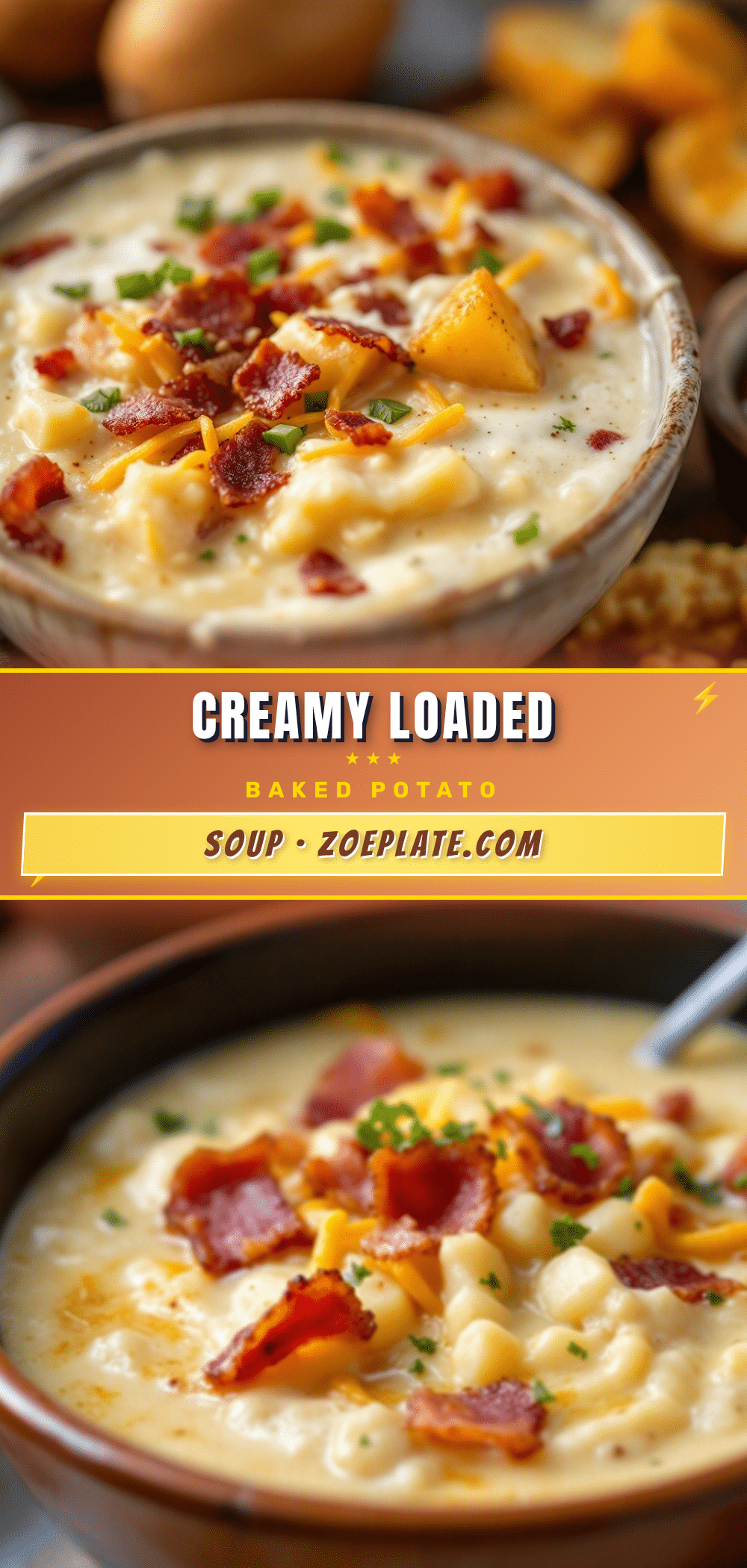 creamy loaded baked potato soup with bacon recipe