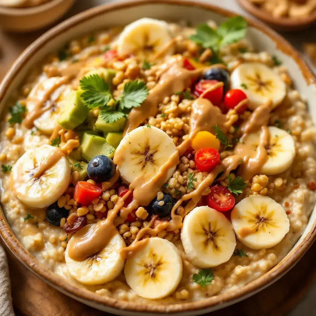 creamy peanut butter banana overnight oats preparation steps