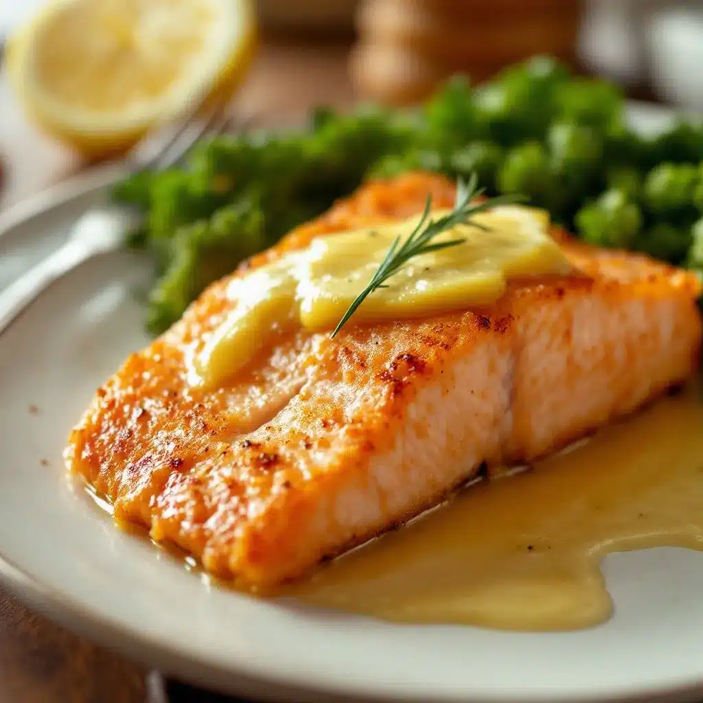 crispy air fryer salmon with lemon butter preparation steps