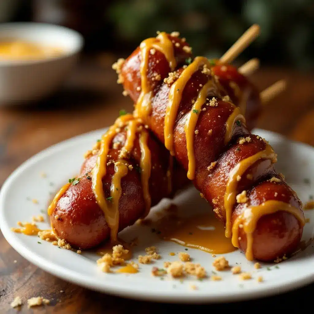 crispy german pretzel bratwurst skewers preparation steps