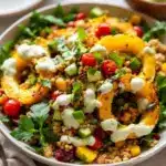 crispy maple roasted delicata squash rings - featured image