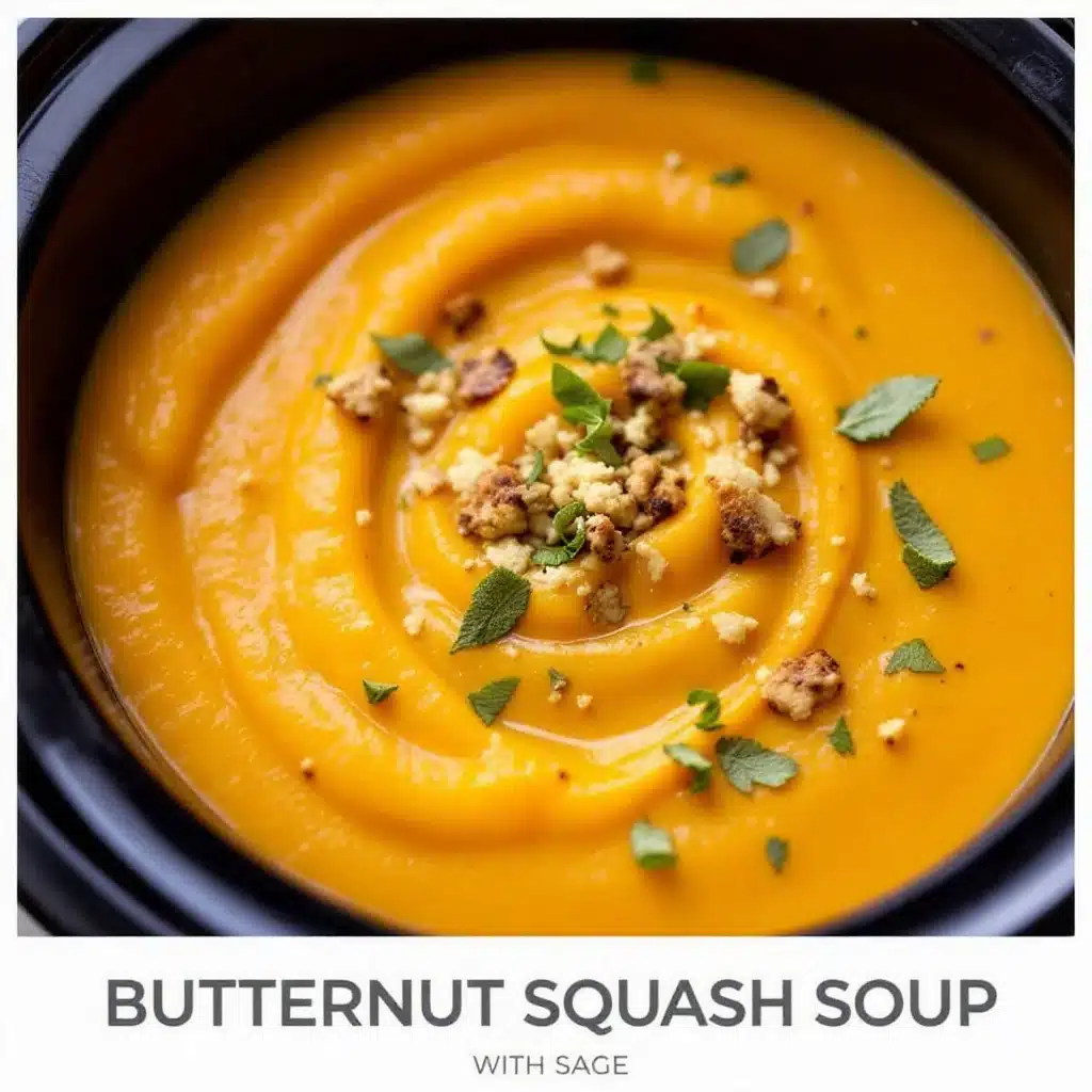 crockpot butternut squash soup - featured image