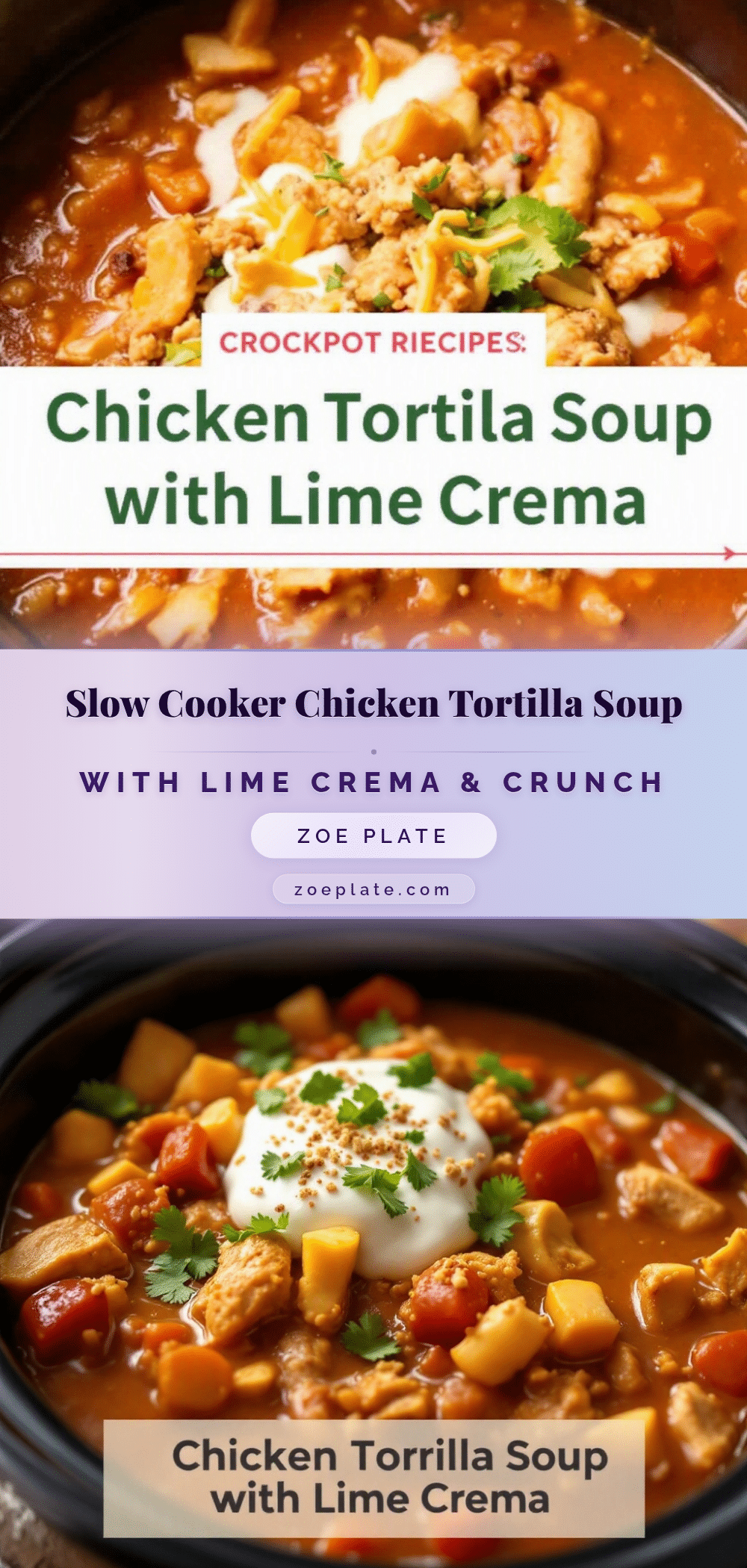 crockpot chicken tortilla soup recipe