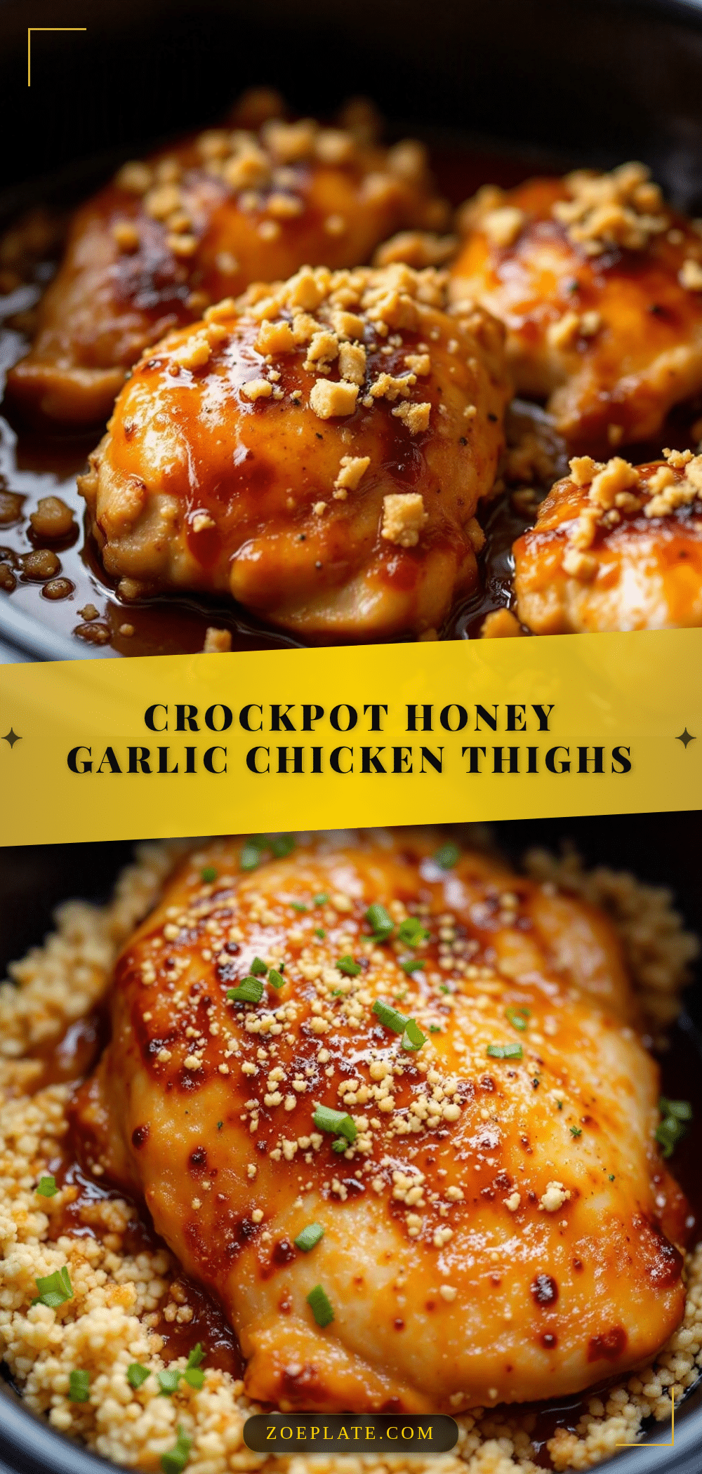 crockpot honey garlic chicken thighs recipe