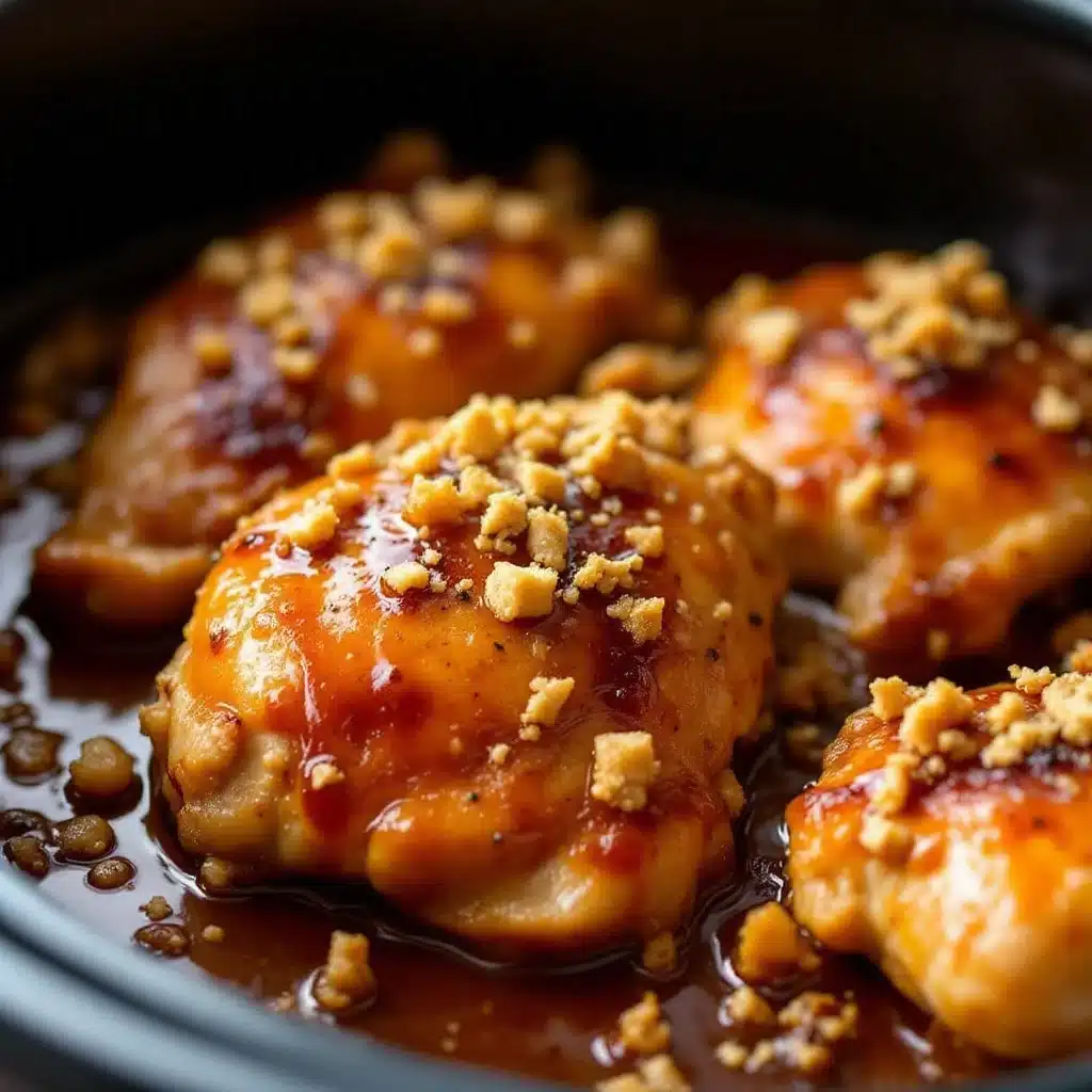 crockpot honey garlic chicken thighs - featured image