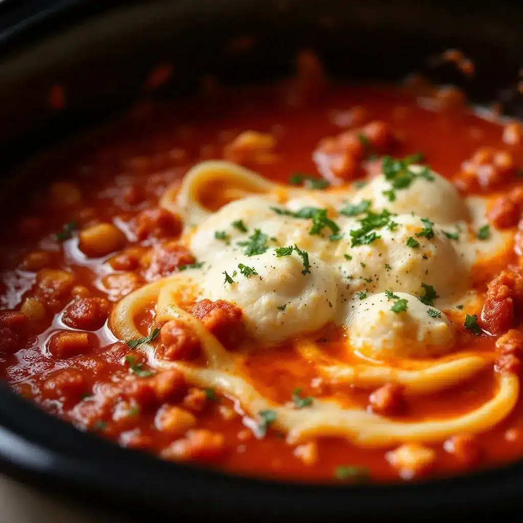 crockpot lasagna soup preparation steps