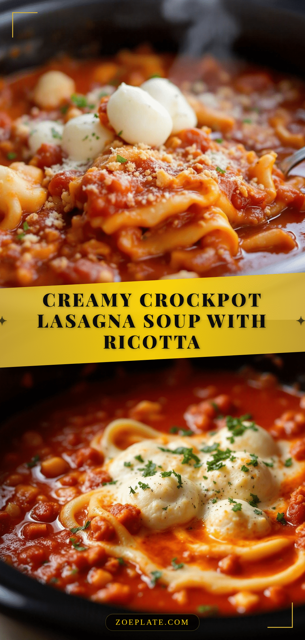 crockpot lasagna soup recipe