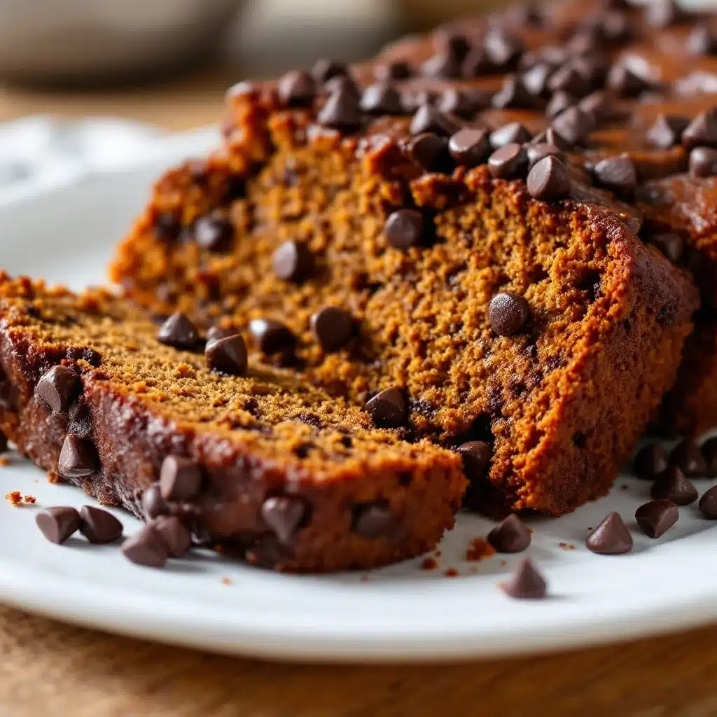 double chocolate chip pumpkin bread - featured image