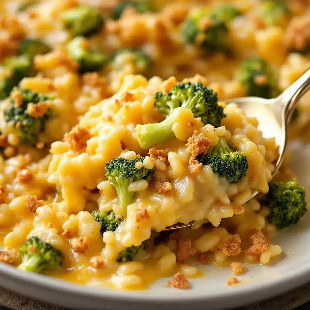 easy cheesy broccoli rice casserole preparation steps