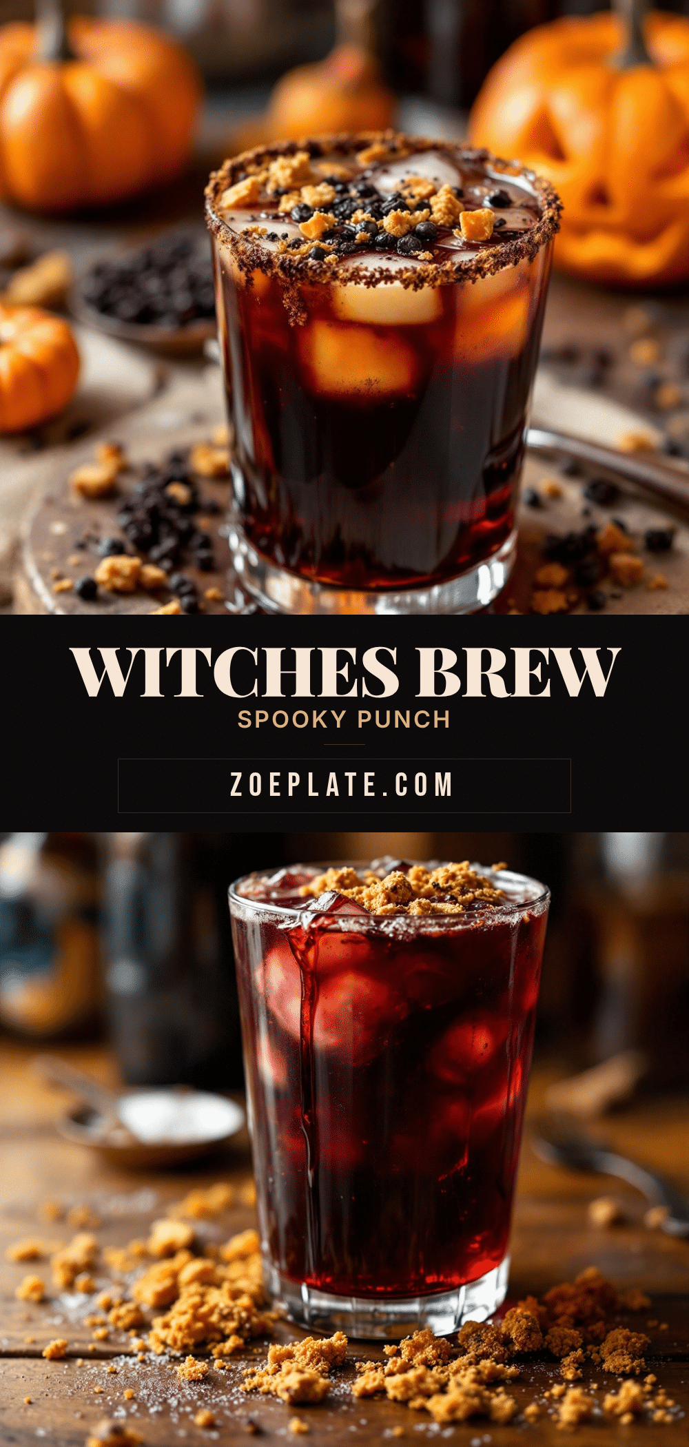 Easy Non-Alcoholic Witches Brew Halloween Punch recipe