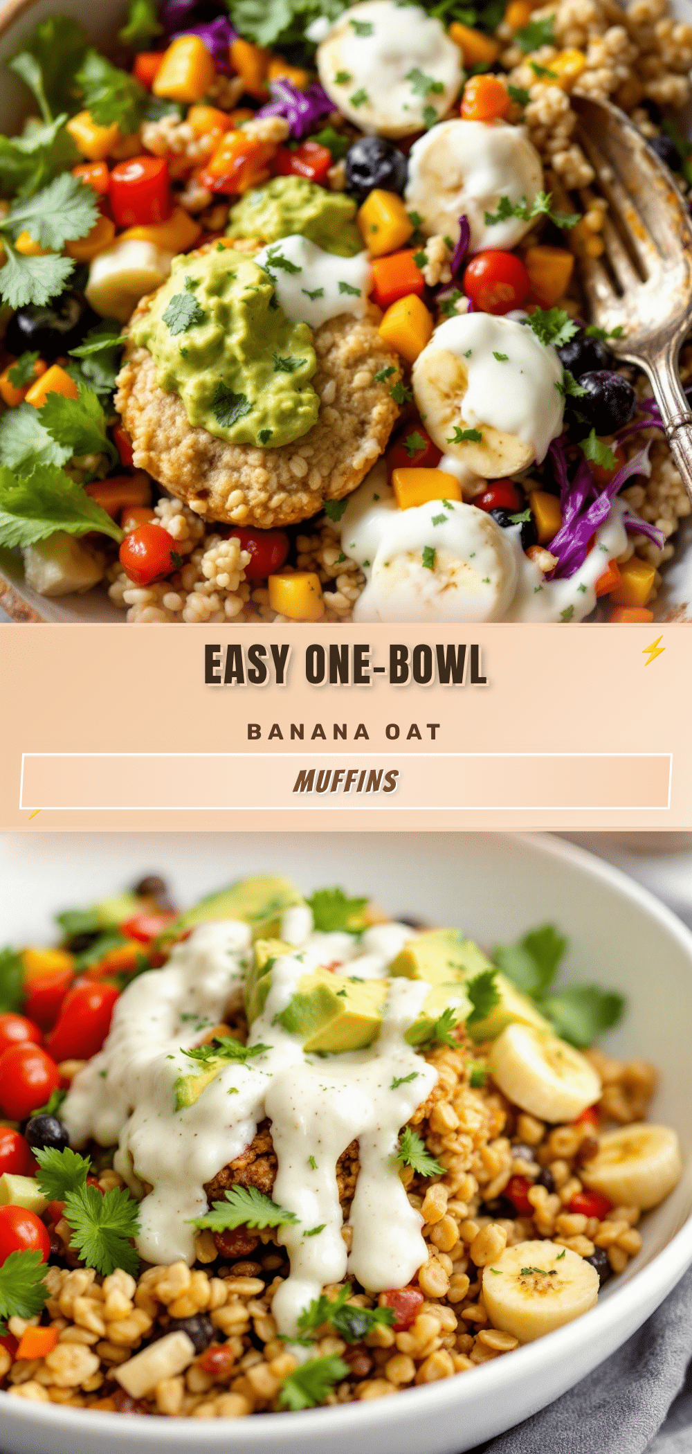 easy one-bowl banana oat muffins recipe