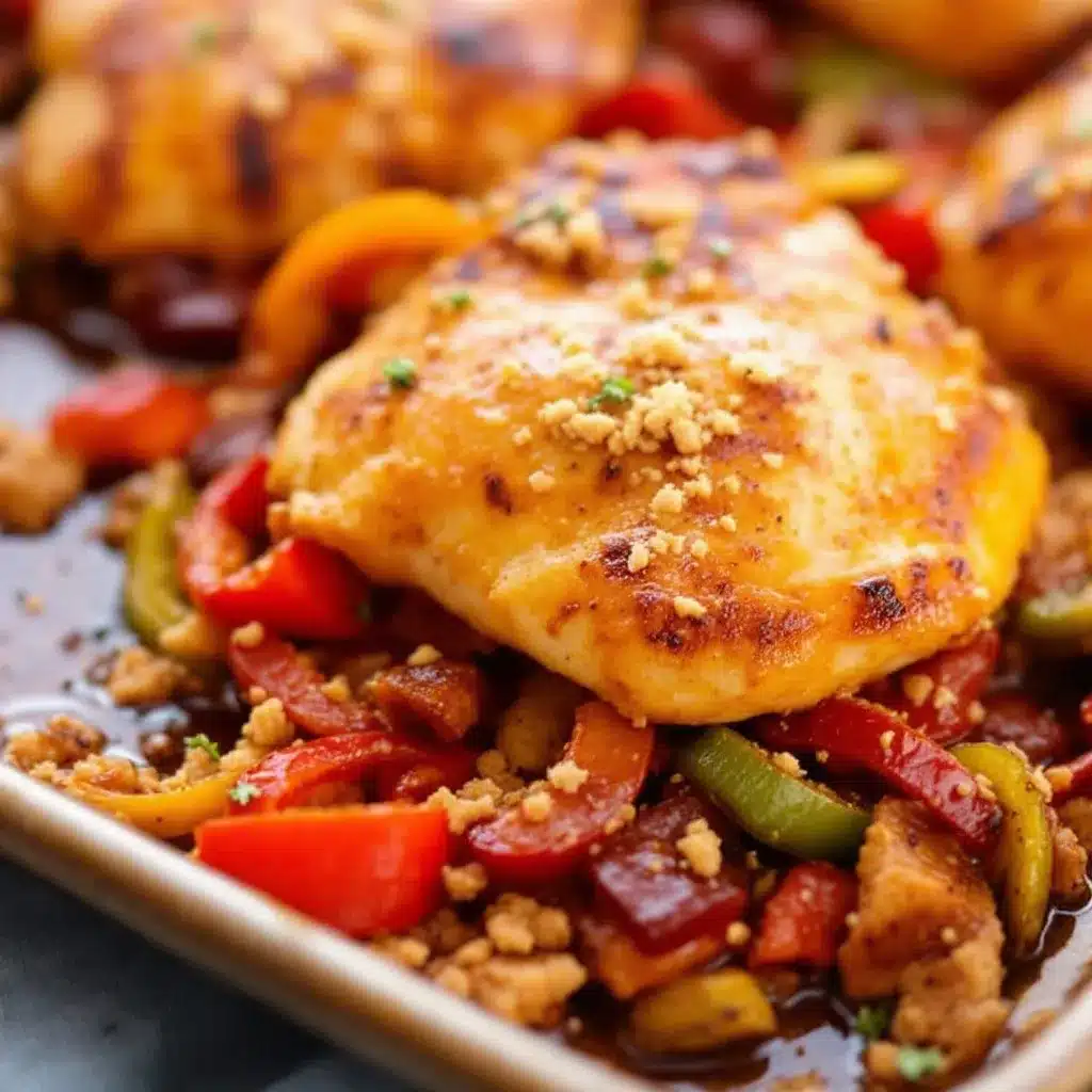 Easy Sheet Pan Chicken Fajitas preparation steps