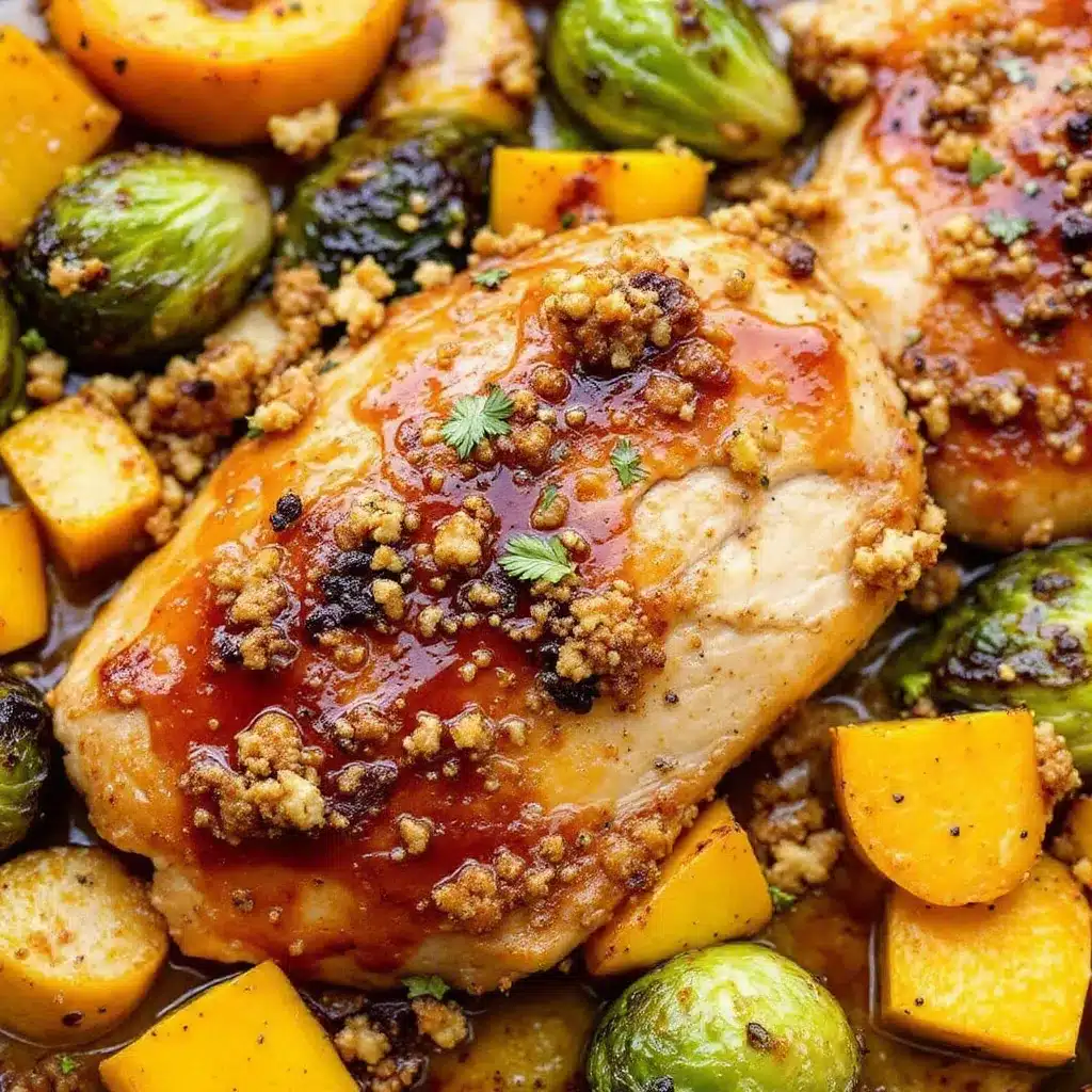Easy Sheet Pan Maple Dijon Chicken with Roasted Veggies preparation steps