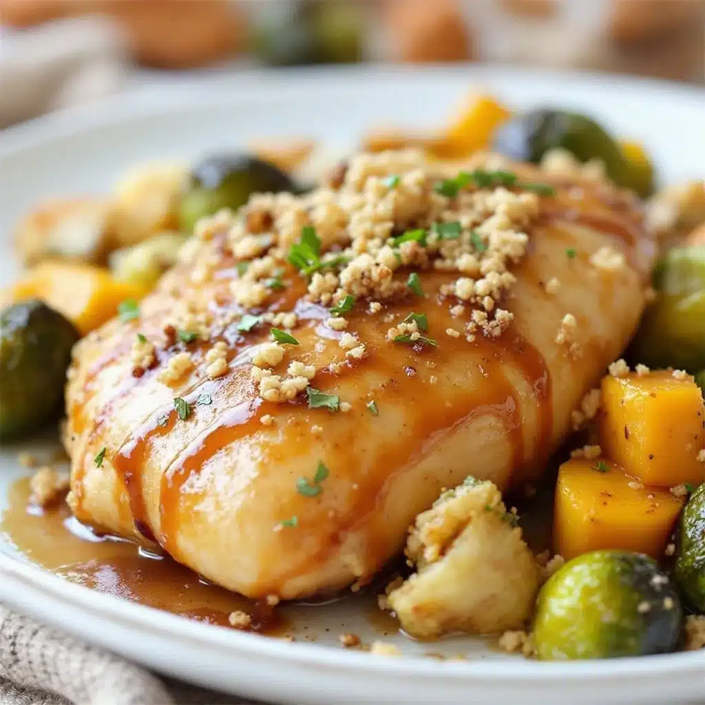 Easy Sheet Pan Maple Dijon Chicken with Roasted Veggies - featured image