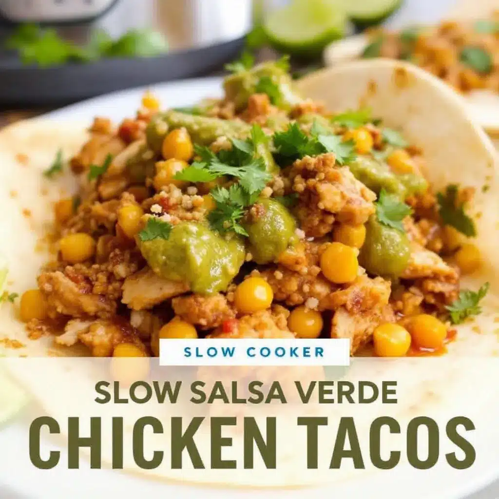 easy slow cooker salsa verde chicken tacos preparation steps