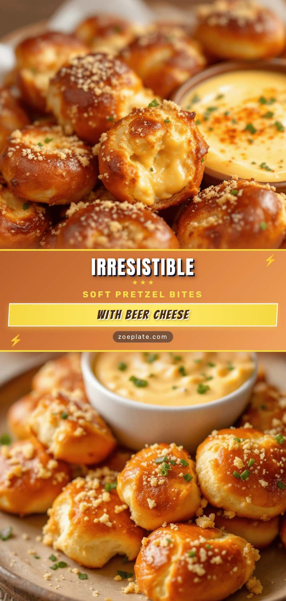 easy soft pretzel bites with beer cheese dip recipe