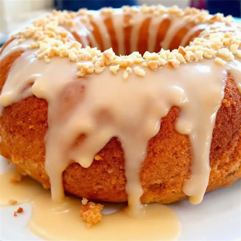 eggnog bundt cake with rum glaze preparation steps