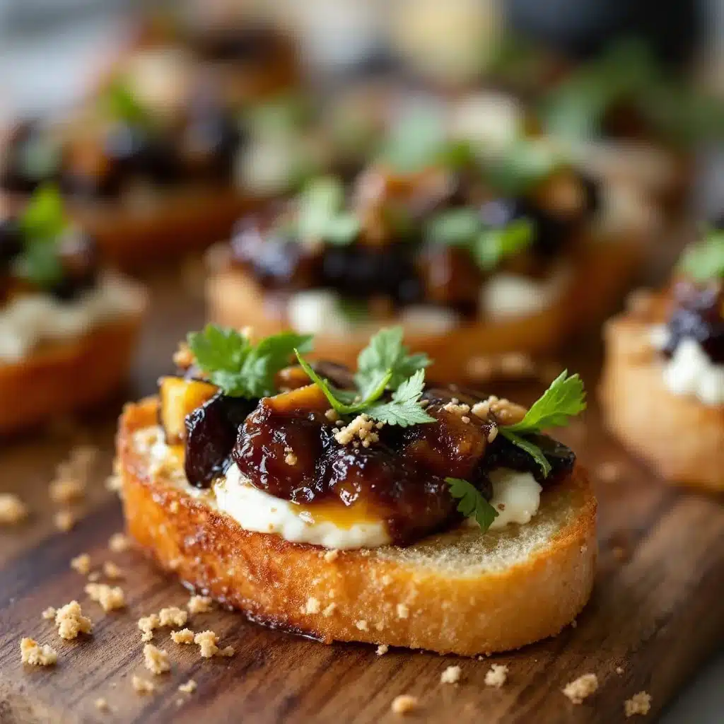 fig goat cheese crostini - featured image