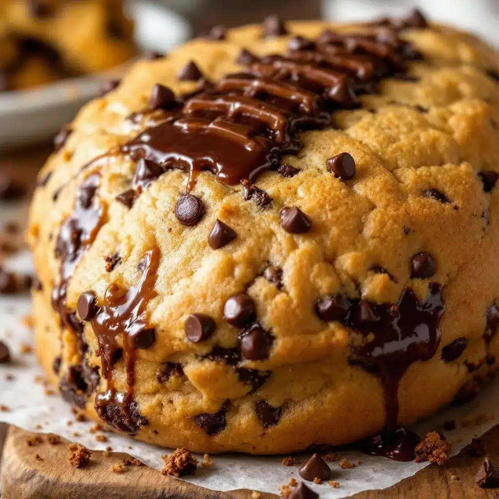 football-shaped chocolate chip cookie cake preparation steps
