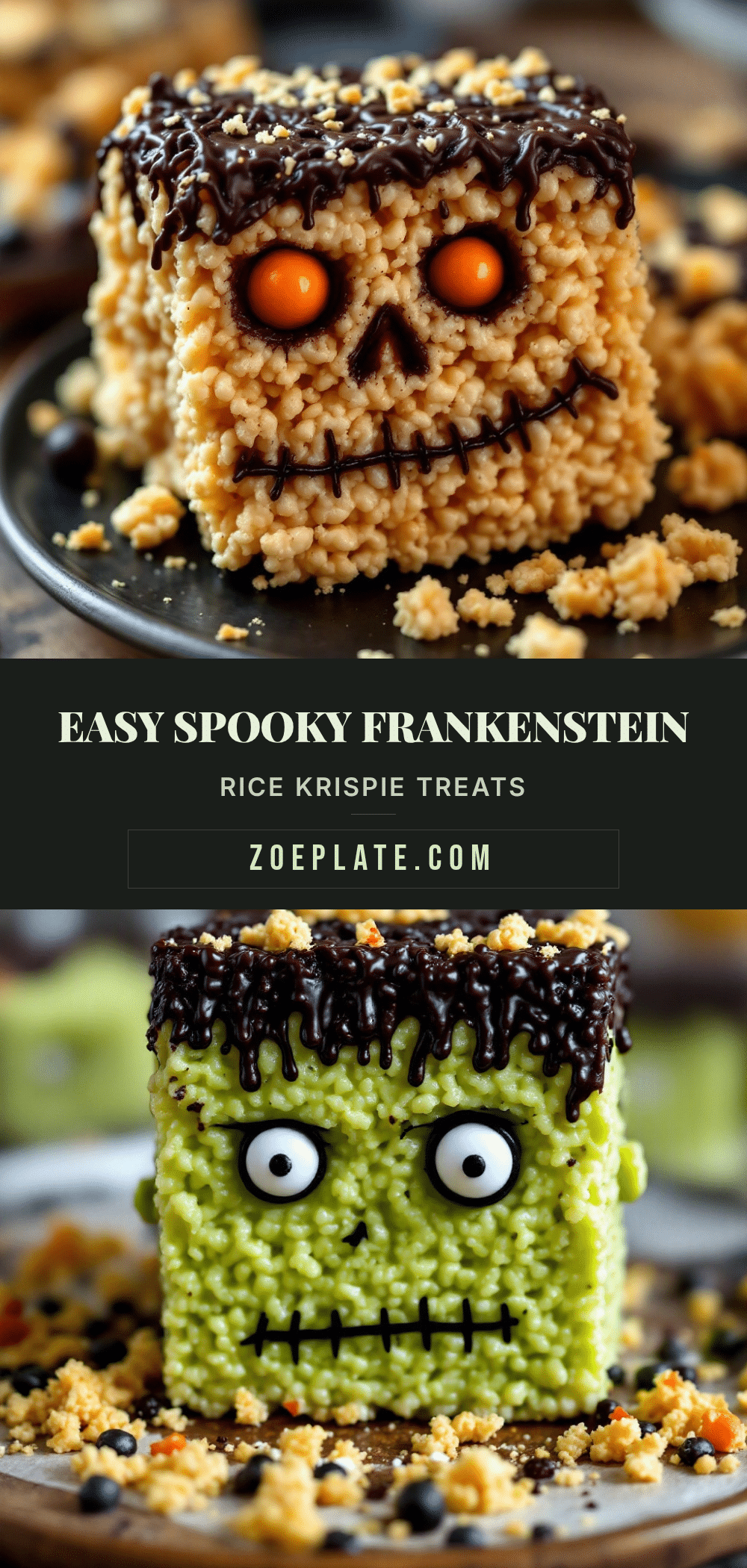 Frankenstein Rice Krispie Treats recipe