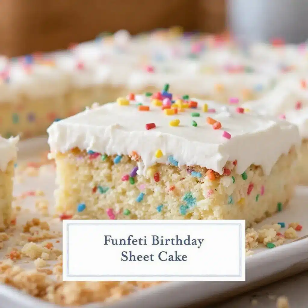 funfetti birthday sheet cake preparation steps