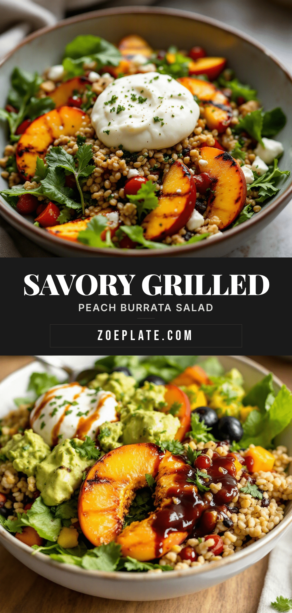grilled peach and burrata salad recipe
