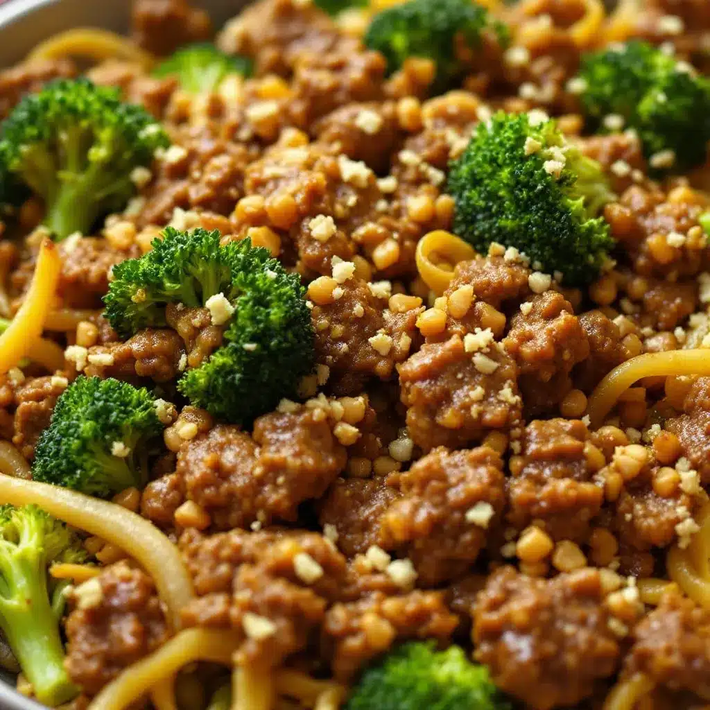 ground beef and broccoli stir fry preparation steps