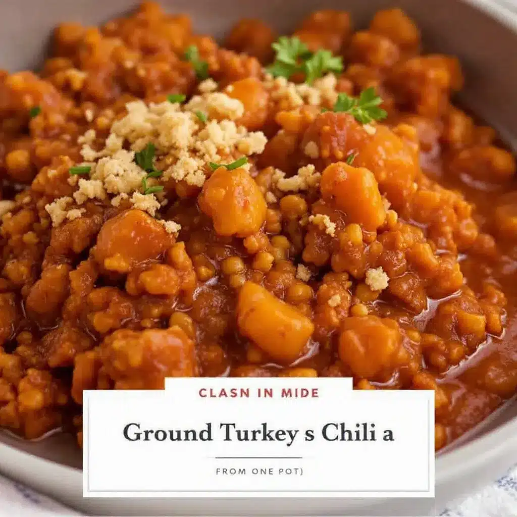 ground turkey pumpkin chili preparation steps