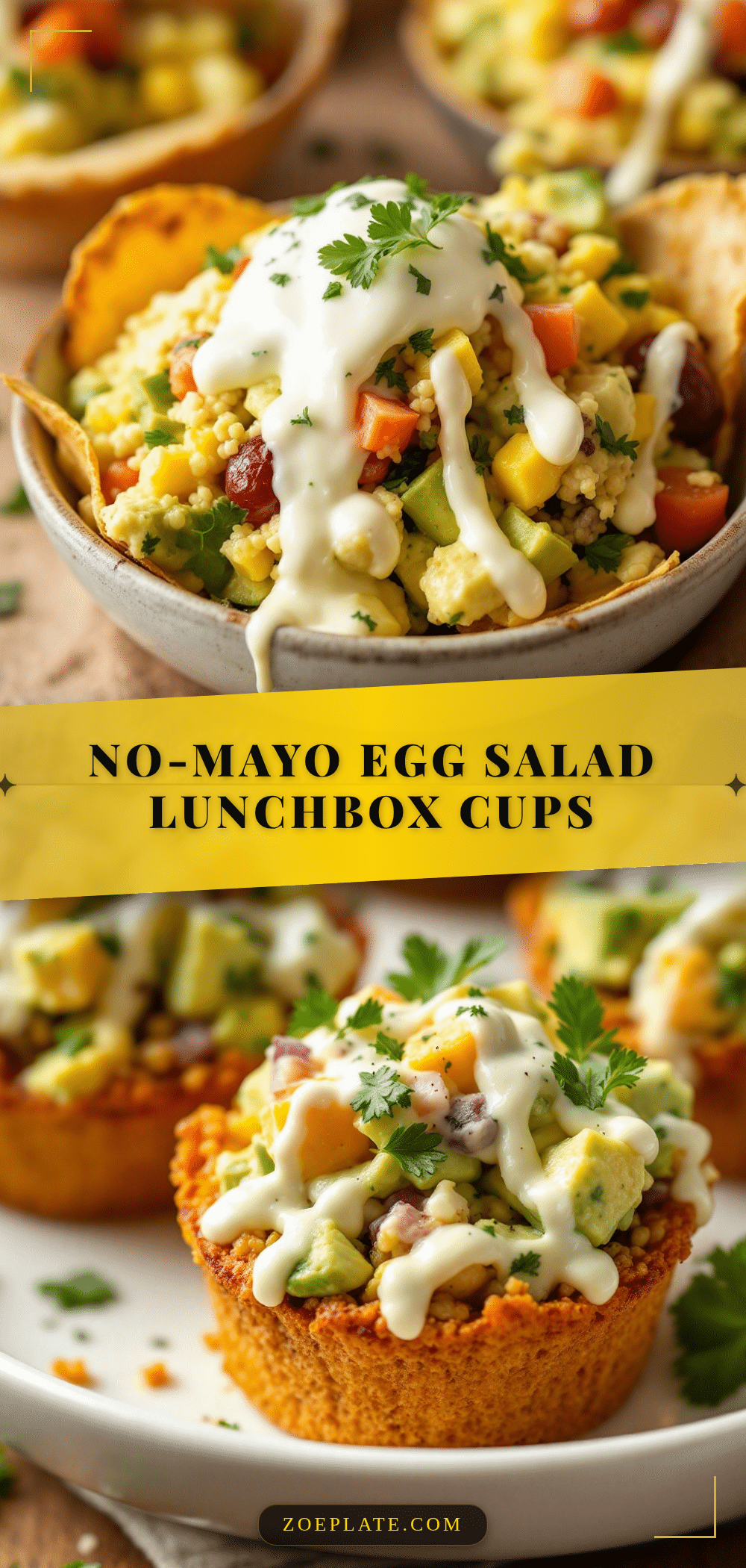 Healthy No-Mayo Egg Salad Cups recipe