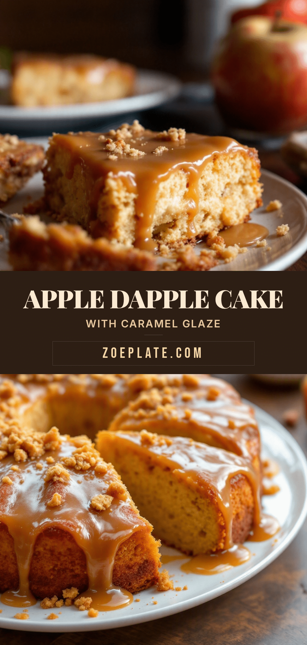 homemade apple dapple cake with caramel glaze recipe