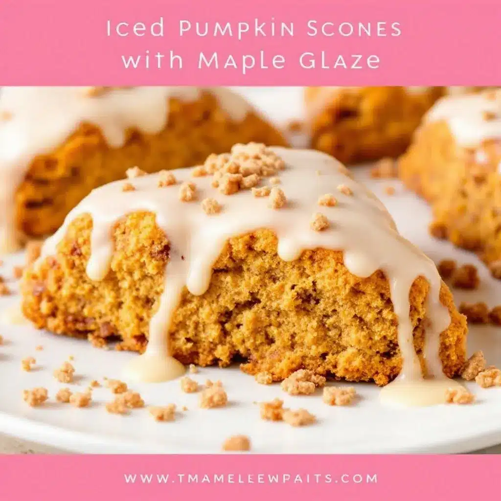 iced pumpkin scones with maple glaze preparation steps