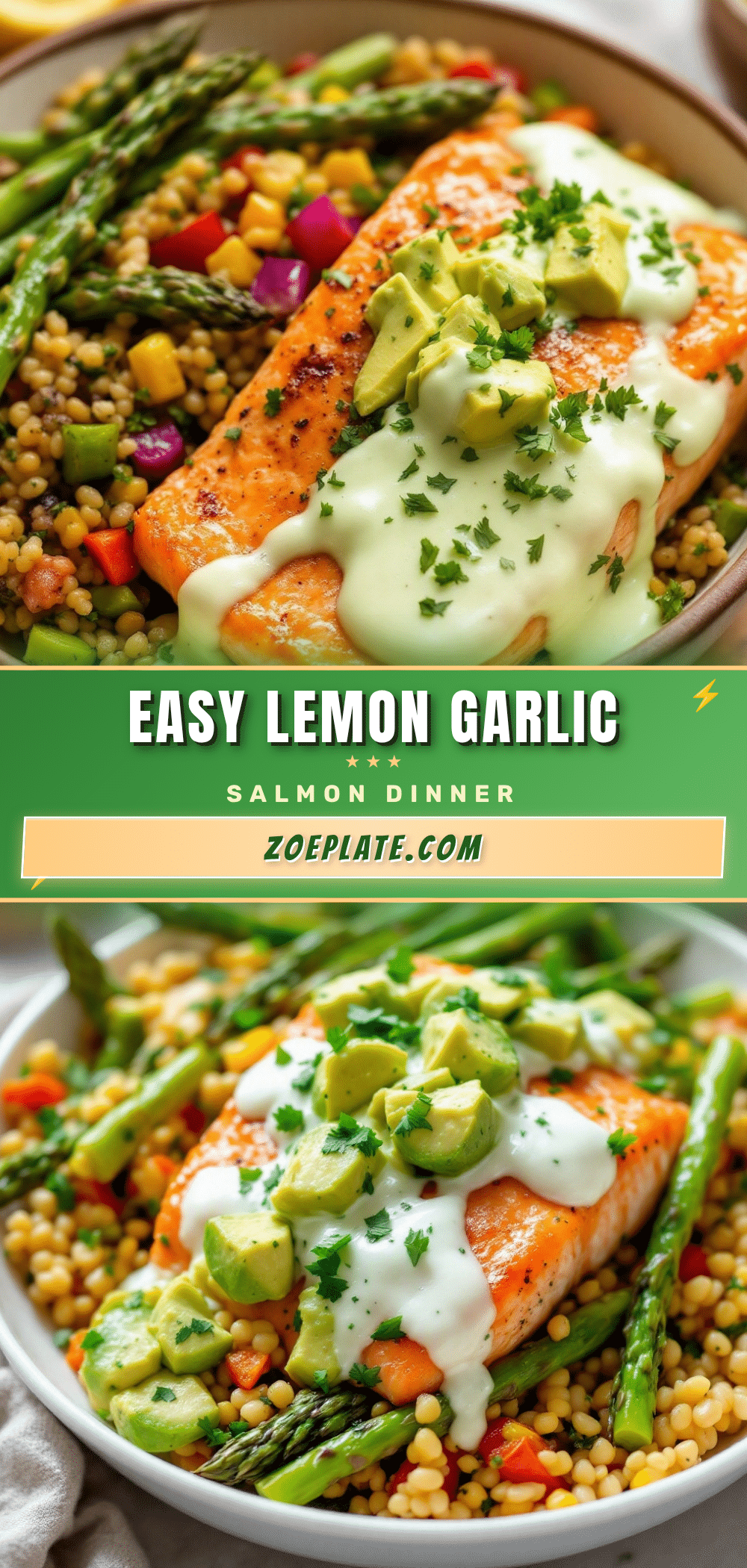 lemon garlic salmon sheet pan dinner recipe