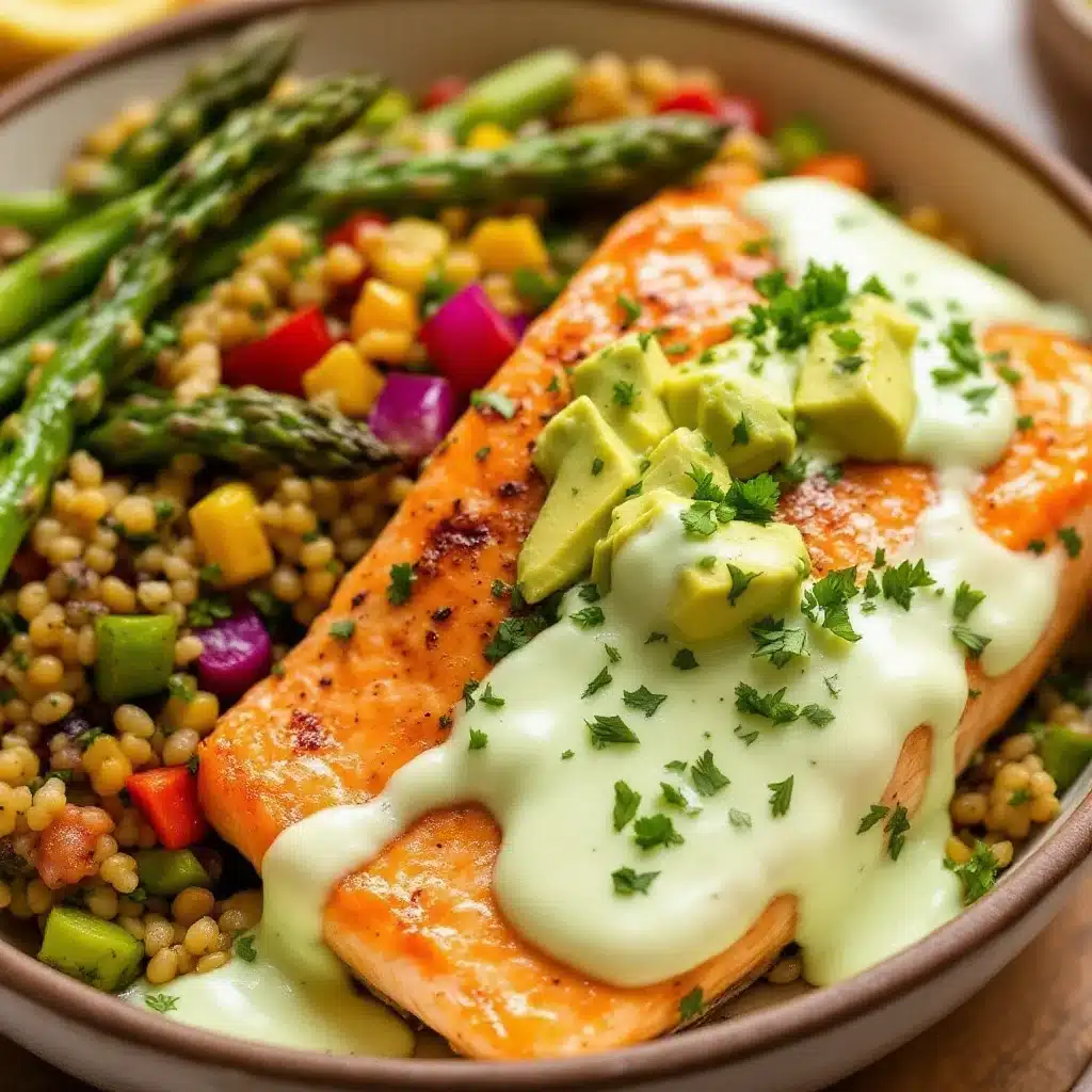 lemon garlic salmon sheet pan dinner - featured image
