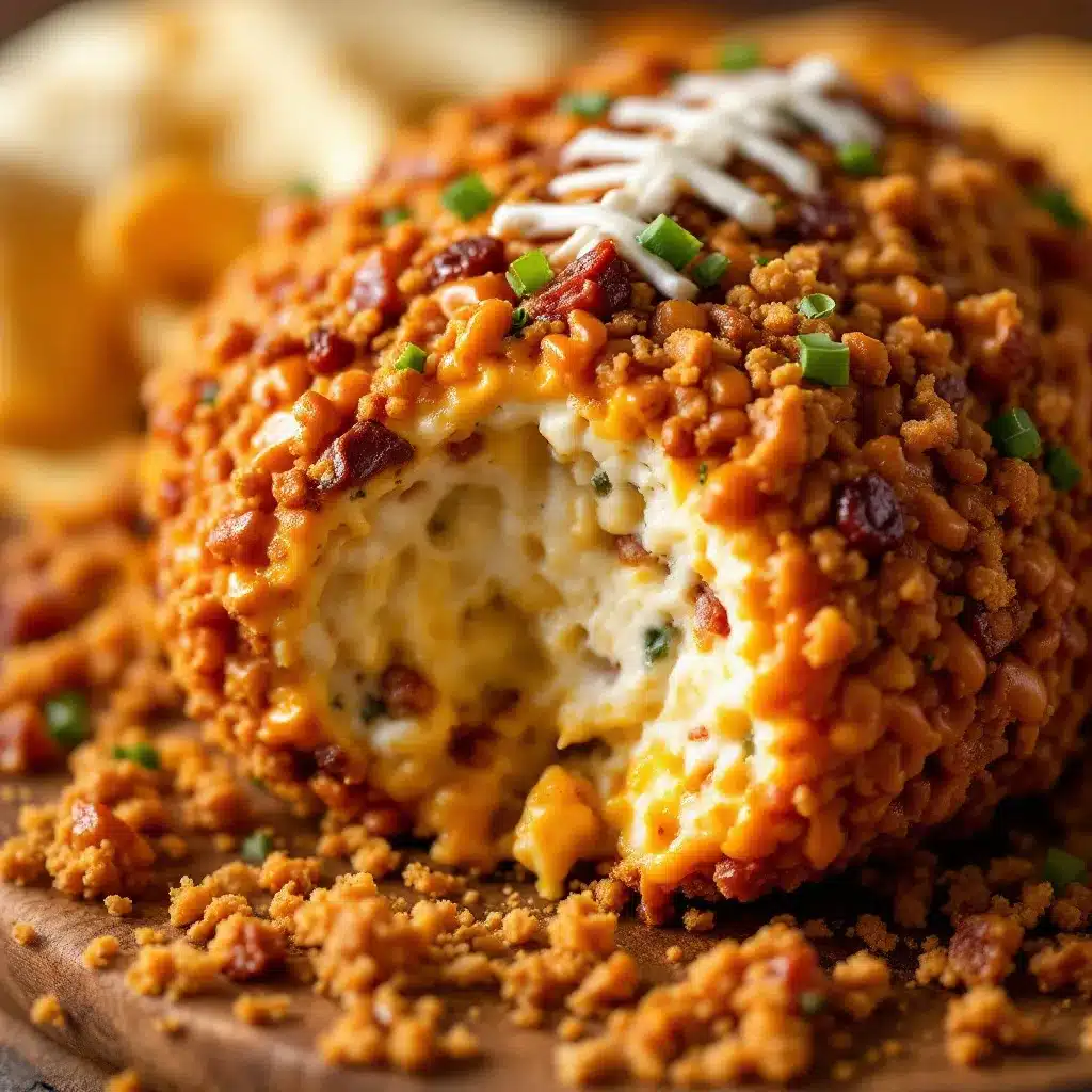 loaded football cheese ball with pretzel crust preparation steps