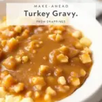 make-ahead turkey gravy from drippings - featured image