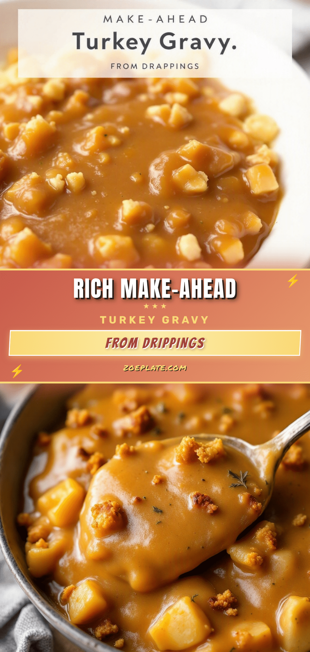 make-ahead turkey gravy from drippings recipe