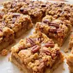maple bourbon pecan pie bars - featured image