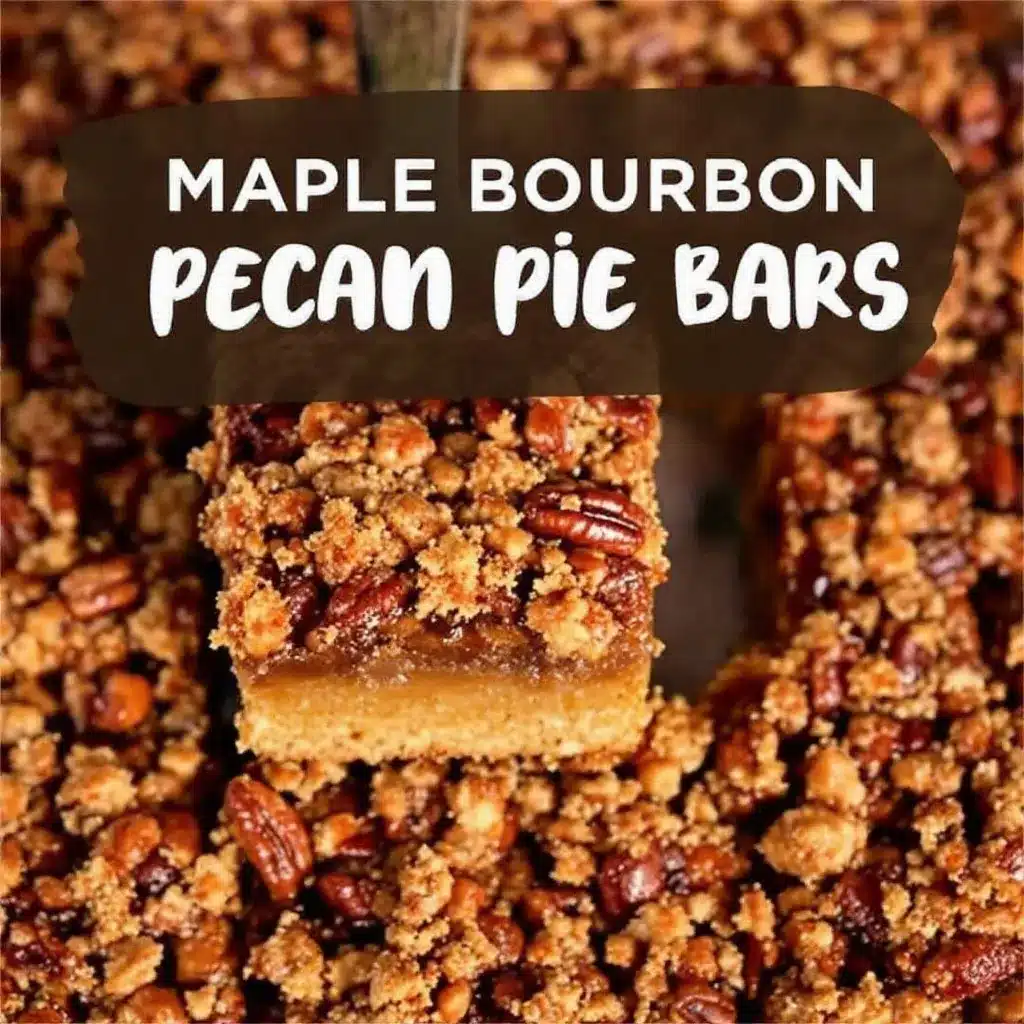 maple bourbon pecan pie bars preparation steps