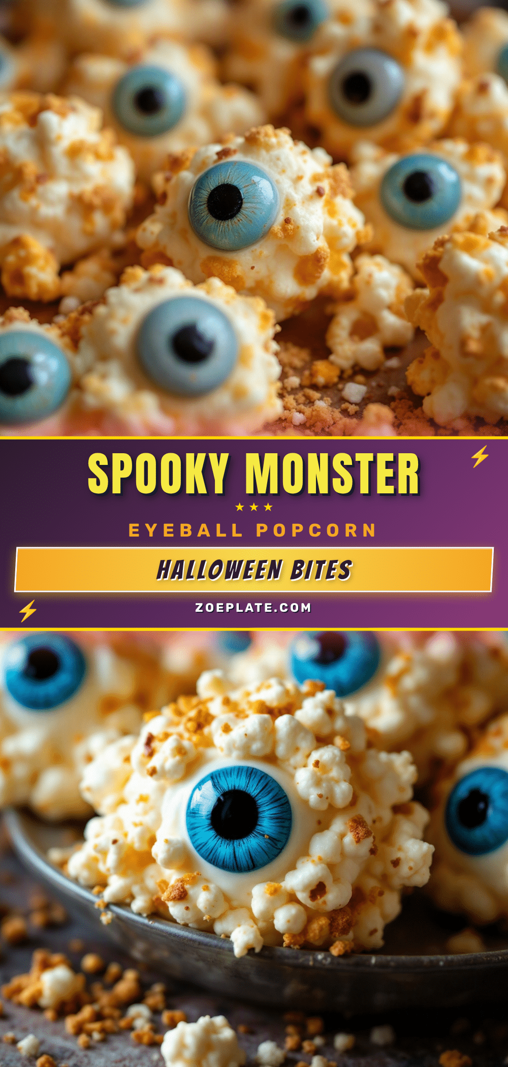 monster eyeball popcorn balls recipe