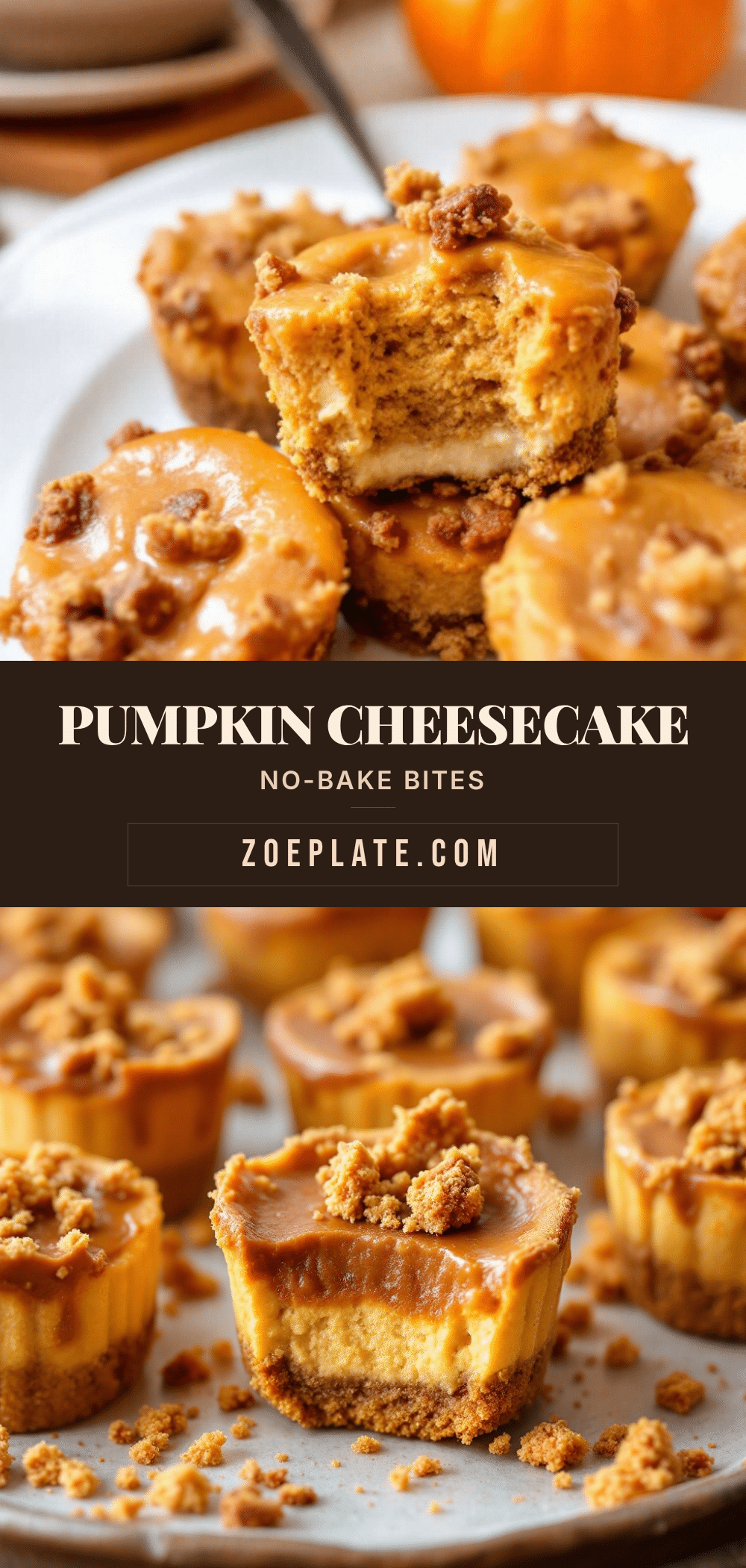 no-bake pumpkin cheesecake bites recipe