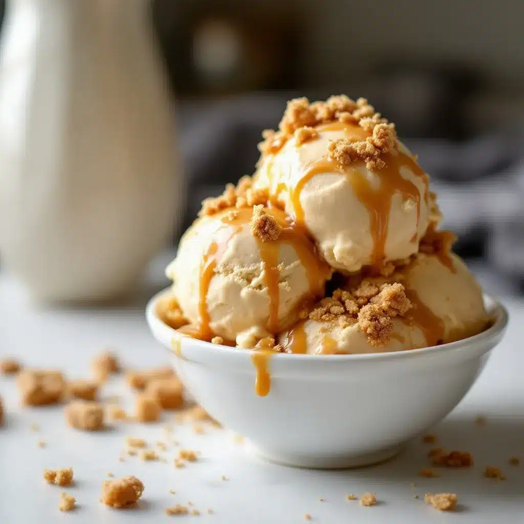 no-churn salted caramel ice cream preparation steps