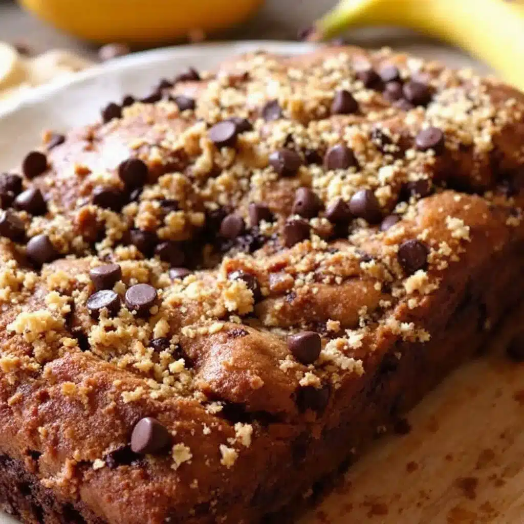 one-bowl chocolate chip banana bread - featured image