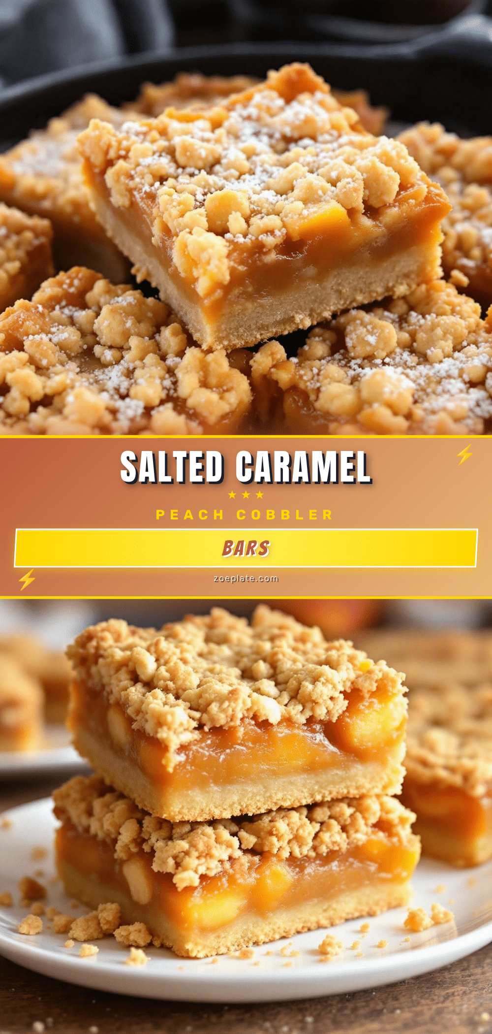 peach cobbler bars recipe