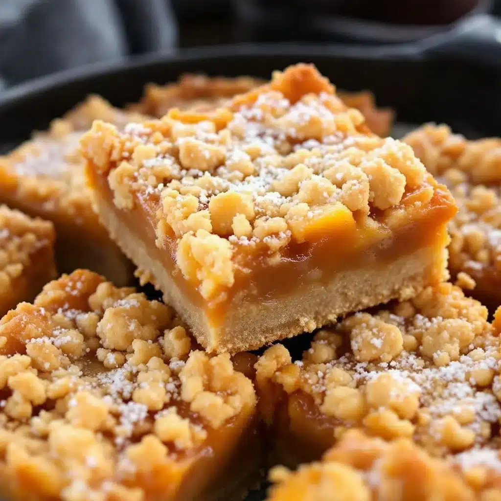 peach cobbler bars - featured image