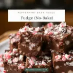 peppermint bark fudge - featured image