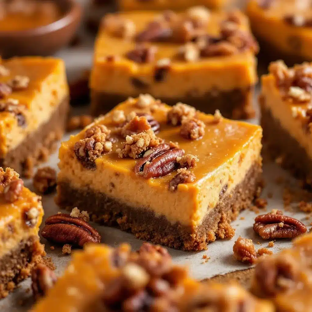 pumpkin cheesecake bars - featured image