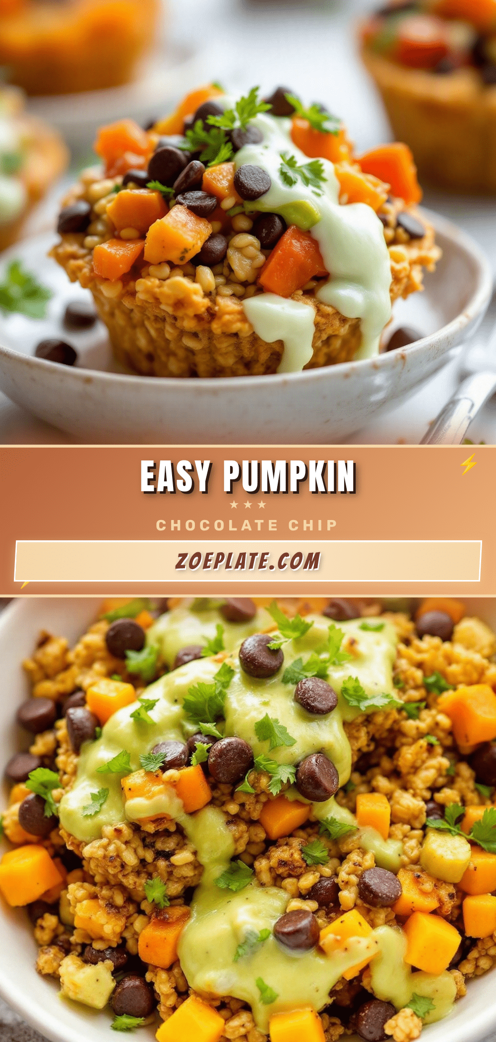 pumpkin chocolate chip baked oatmeal cups recipe